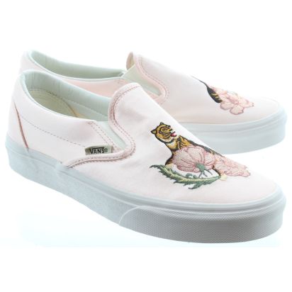 satin vans slip on