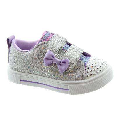 Skechers glitter toe cap trainers sales