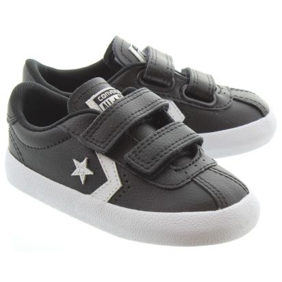 black leather converse youth