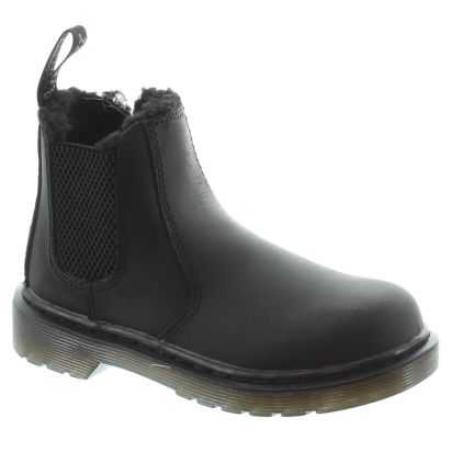 Kids Dr Martens Leonore Ankle Boots in Black