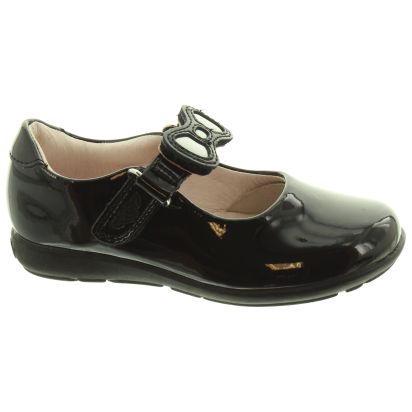 Lelli Kelly Kids LK8800 F Width Bow Colourissima Shoes In Black Patent in Black Patent