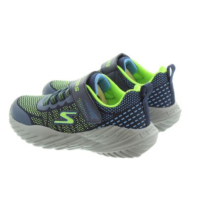 Kids Machine Washable 403753L Velcro Trainers In Navy Multi