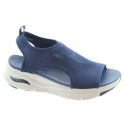 SKECHERS Ladies 119236 City Catch Arch Fit Slip On Shoes In Navy