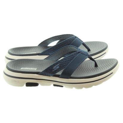 skechers go walk flip flops navy