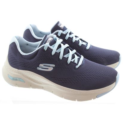 bobina explosión Corte de pelo Ladies 149057 Arch Fit trainers In Navy And Light Blue