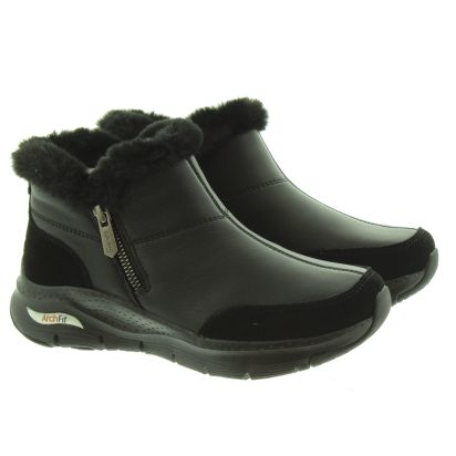 Punta de flecha Aventurero microondas Ladies 167190 Arch Fit Boots In Black