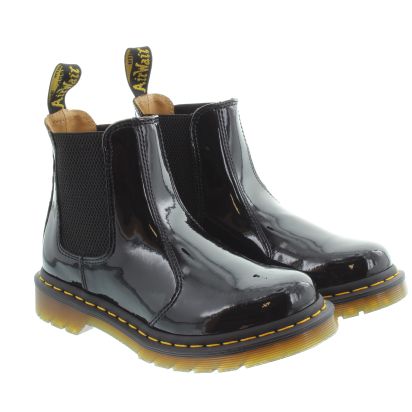 Ladies black patent chelsea boots new arrivals
