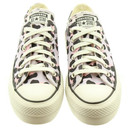Ladies Allstar Lift Ox Shoes In Leopard Print