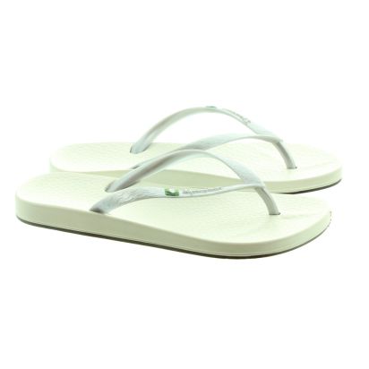 ladies silver flip flops