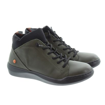 Ladies Biel Lace Ankle Boots In Green