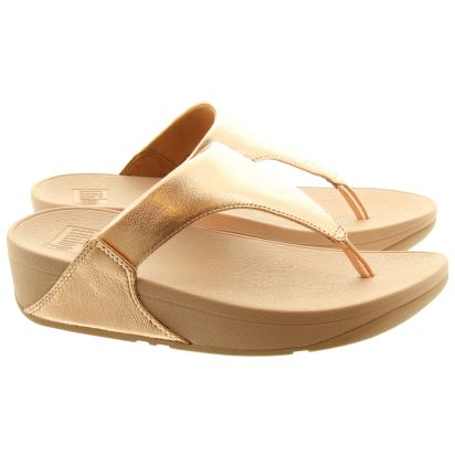 Ladies Lulu Toe Thongs In Rose Gold