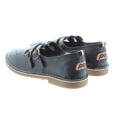Pod Ladies Marley T Bar Shoes In Navy in Navy