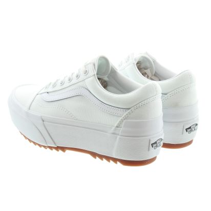 Womens white vans trainers top