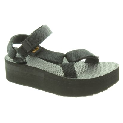 Ladies black flatforms hotsell