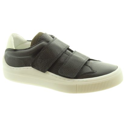 Mens black velcro trainers clearance