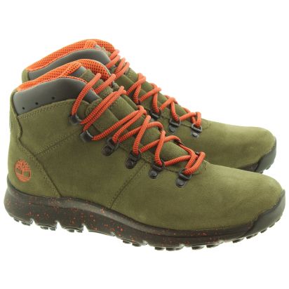 Mens World Hiker Boots In Dark Green