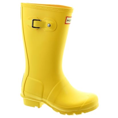 Hunter Rubber Young Hunter Wellingtons Up To UK 5 in Yellow in Yellow