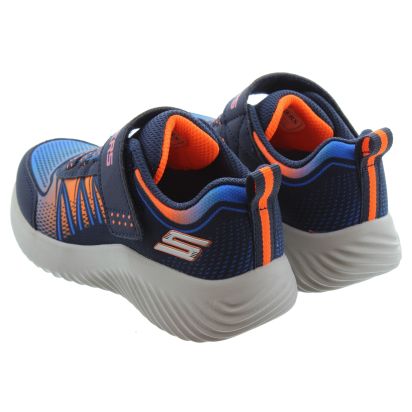 SKECHERS Kids 403737L Bounder Velcro Trainers in Navy Orange