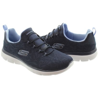 Ladies Machine Washable 149936 Summits Slip Ons In Navy Blue