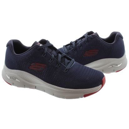 Mens red skechers trainers 2025