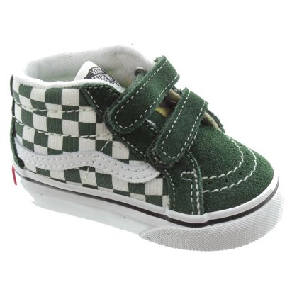 Kids SK8 Mid Velcro Boots In Green