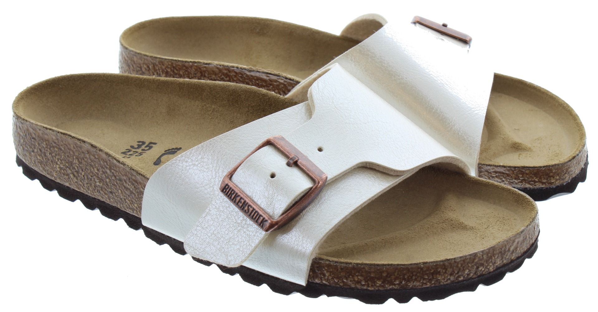 Ladies Catalina Mules In Graceful Pearl White