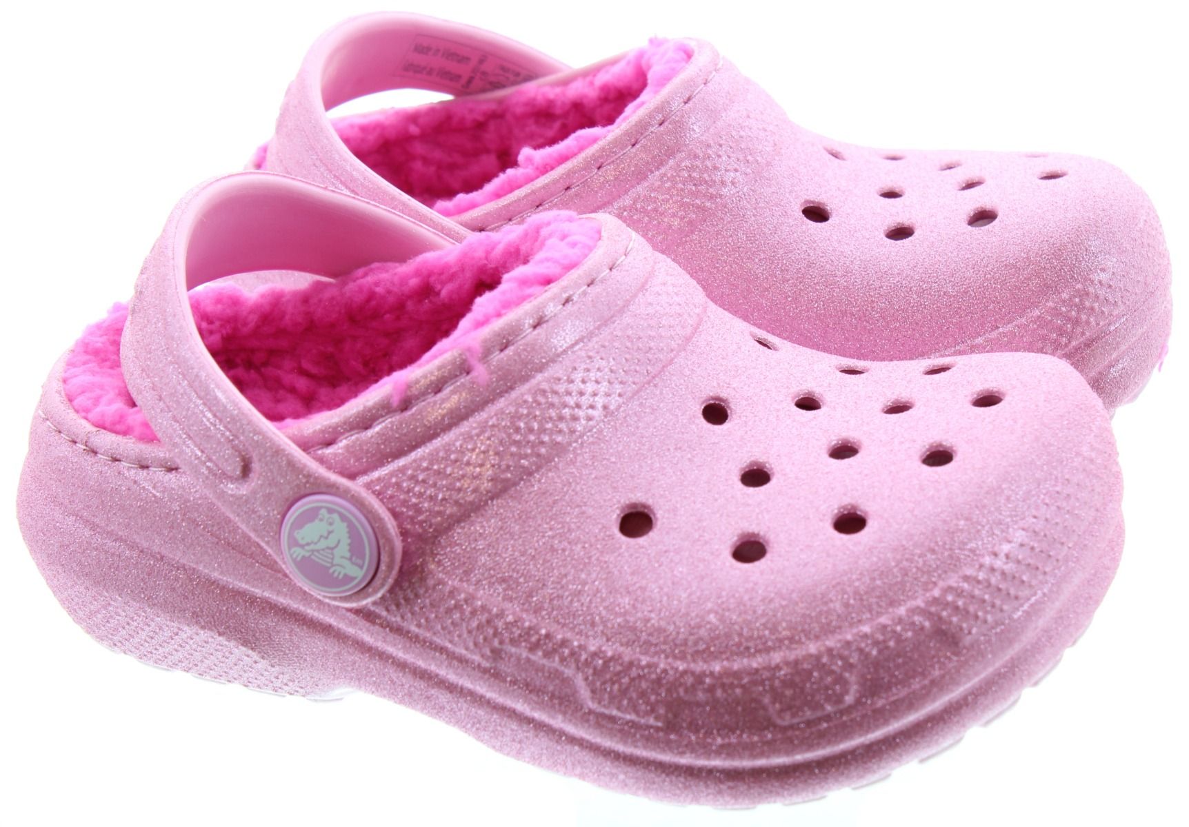 kids glitter crocs