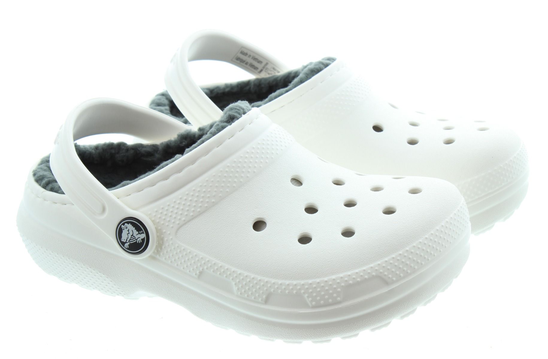 Kids Classic Lined Clogs In White