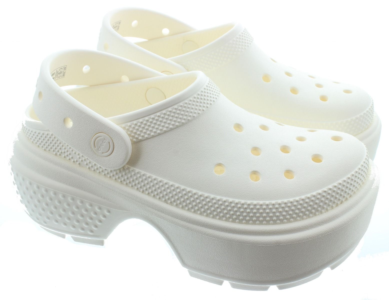Ladies Stomp Clogs In Chalk White