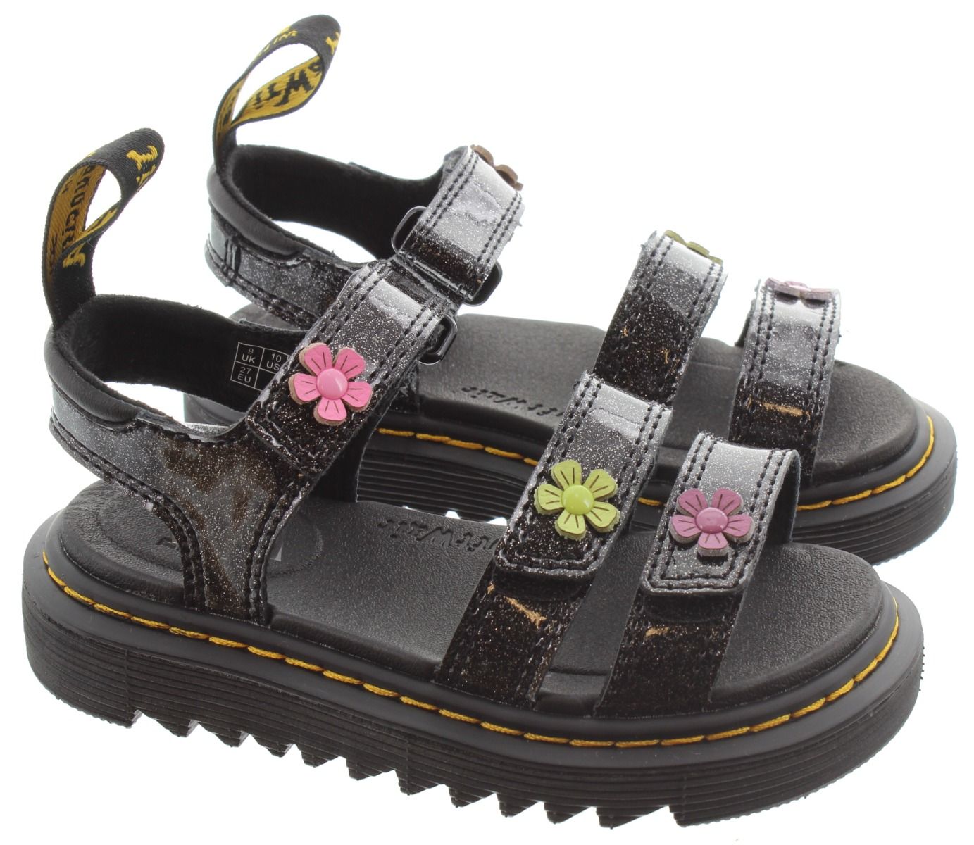Kids Klaire Sandals In Black Patent