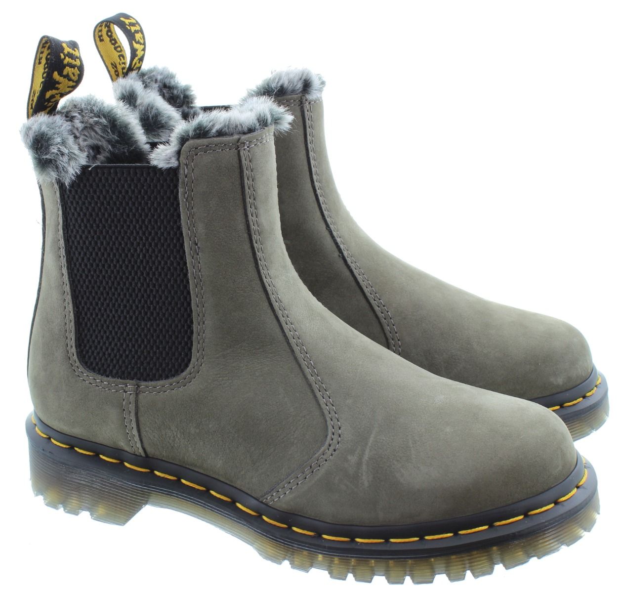Chelsea Boots Ladies Gray Boots Ladies 2976 Leonore Fur Ankle