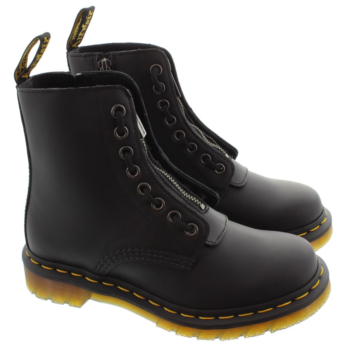 Ladies Pascal Front Zip Boots In Black