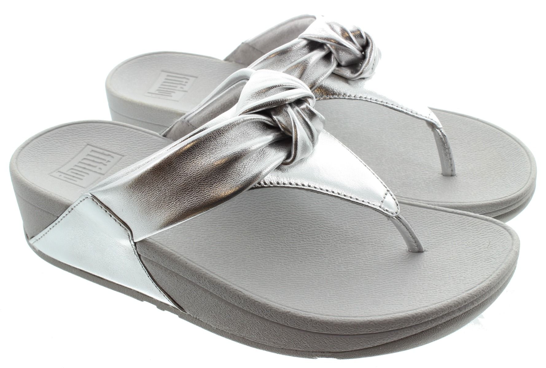Ladies Sandals Fitflop Sale Usa Ladies Lulu Knot Sandals In Silver