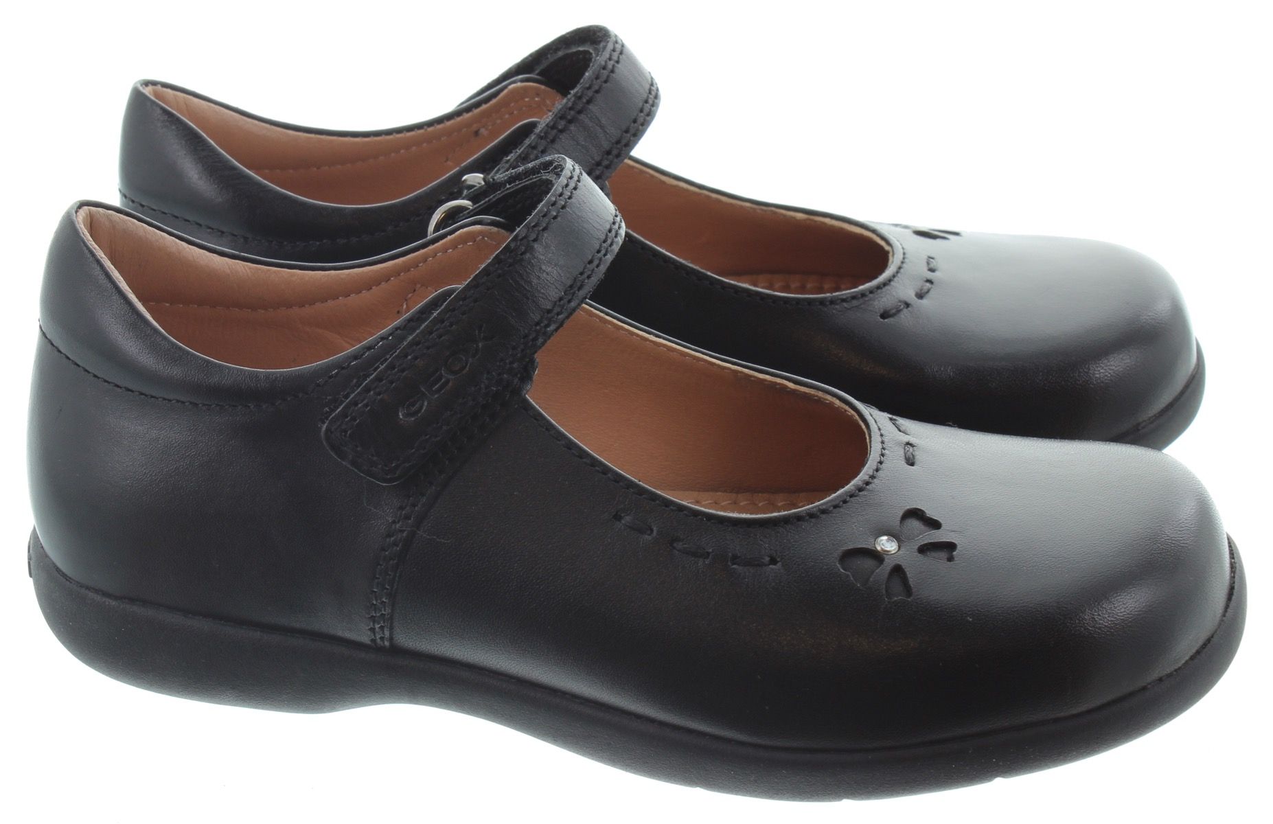 Kids Naimara Velcro Bar Shoe in Black