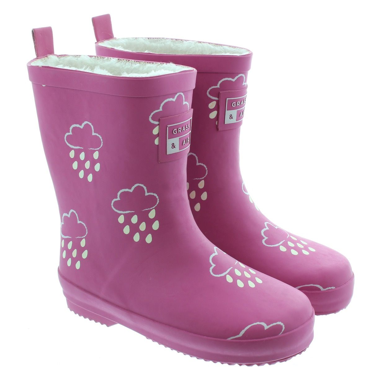Grass Purple Childrens Wellies Puddlestomper Wellies Purple Kids
