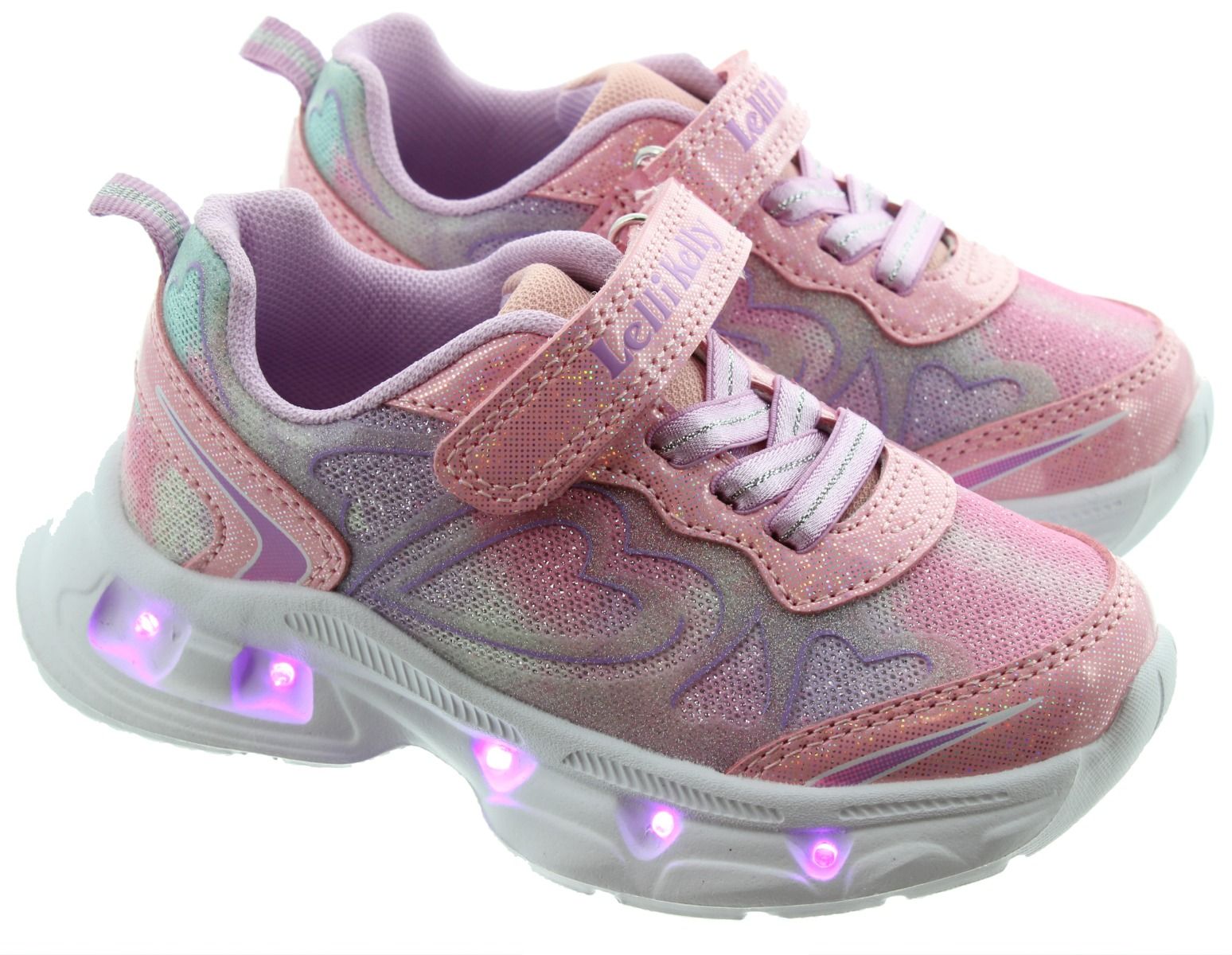 Kids LK4740 Noemi Light Up Baby Trainers In Pink