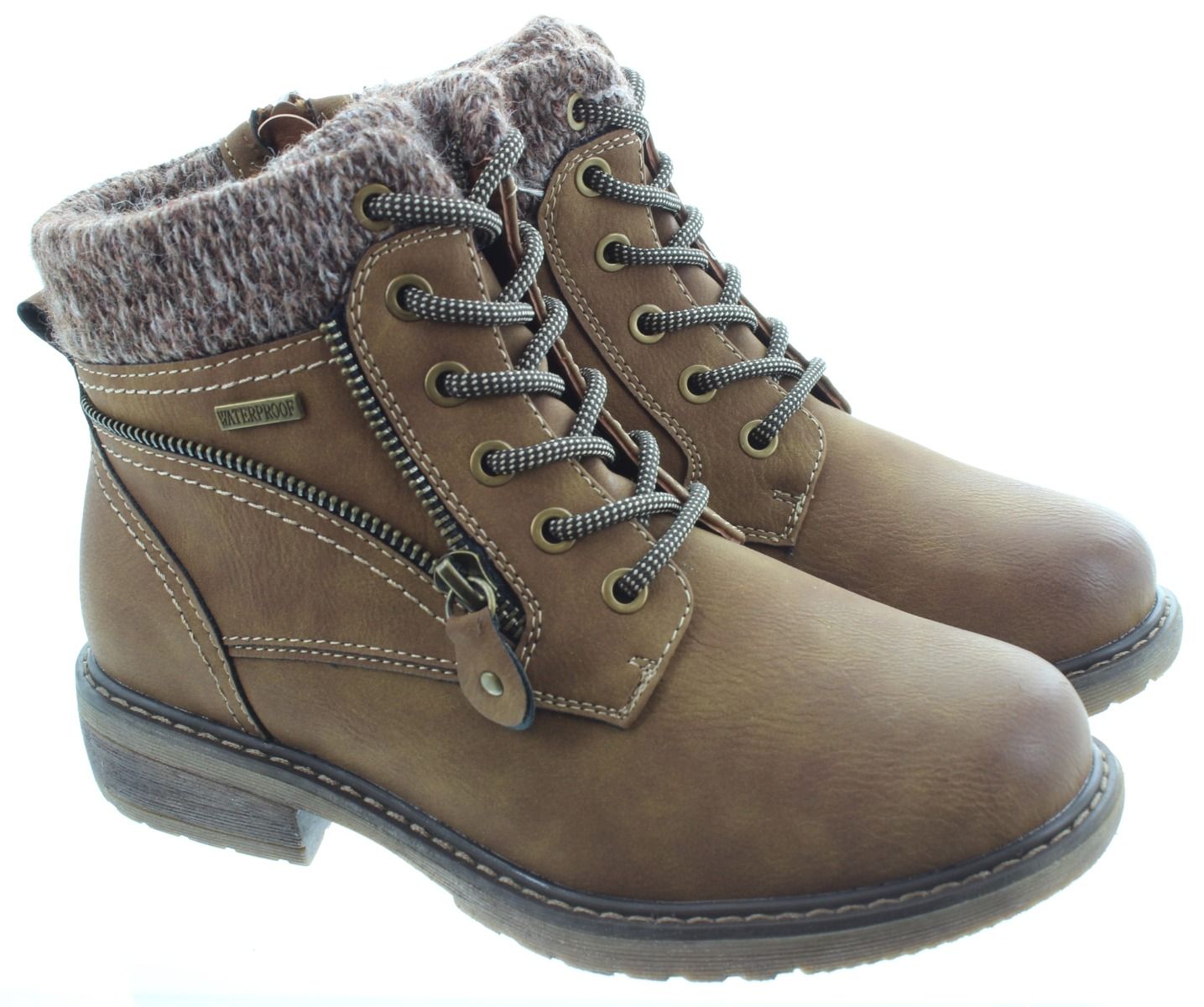 Ladies GLB090 Benson Waterproof Boots In Tan