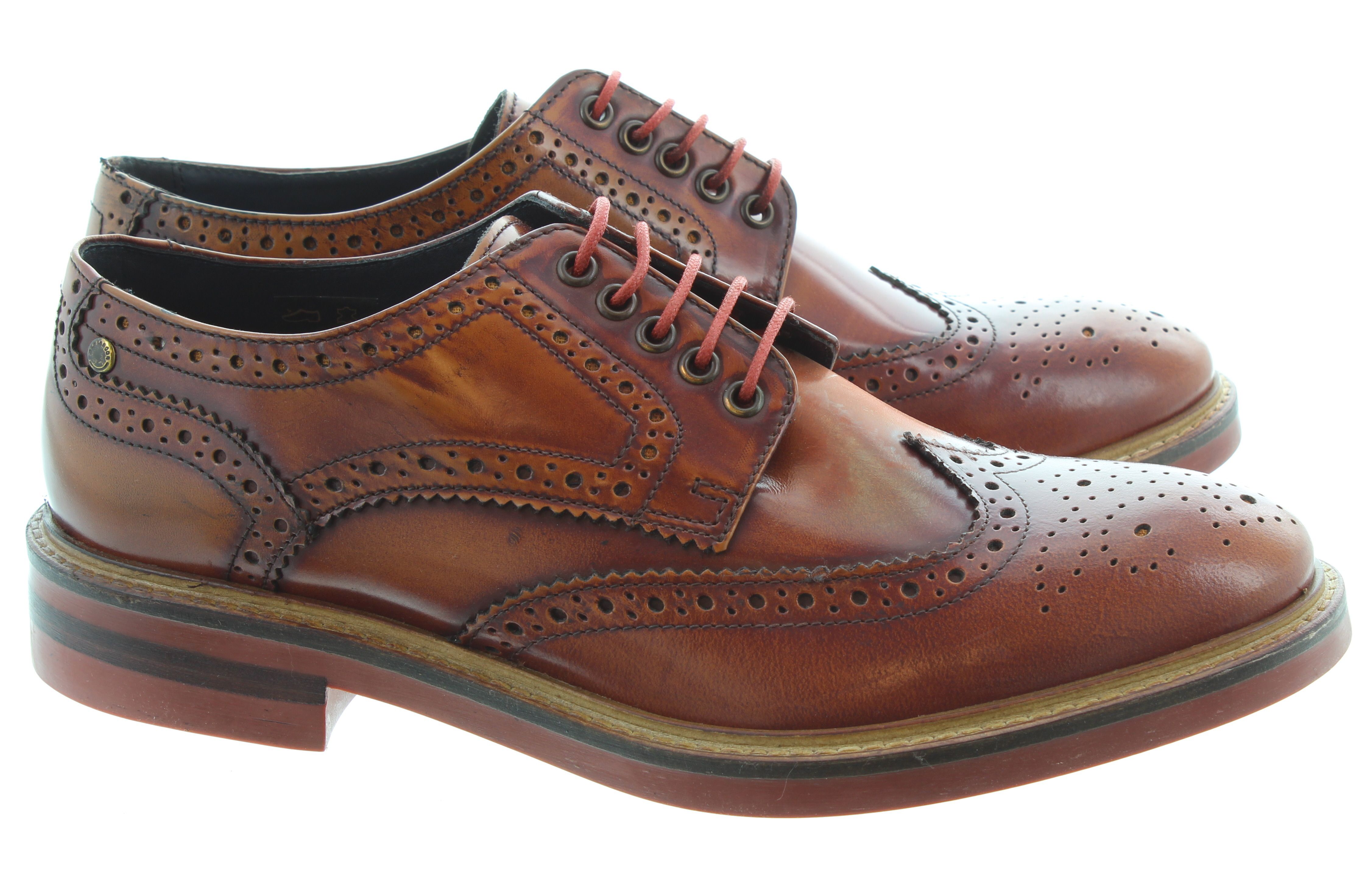 Base London Woburn Brogues in High Shine Tan in Hi Shine Tan