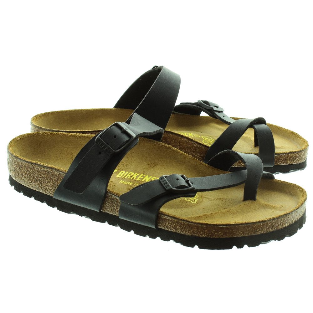 Birkenstock Mayari Toe Loop Sandals in Black in Black