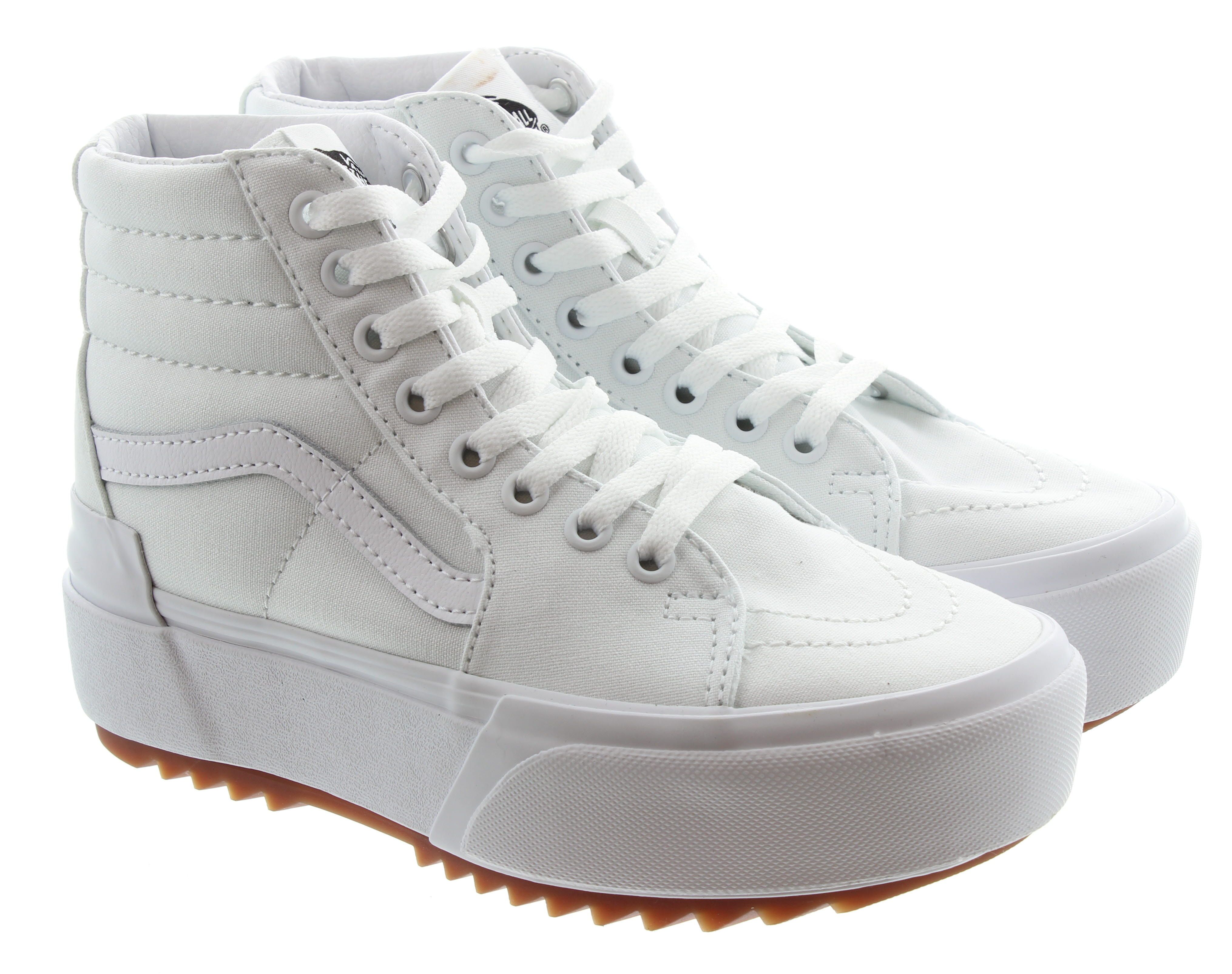 Ladies Sk8-Hi Stacked Boots In White
