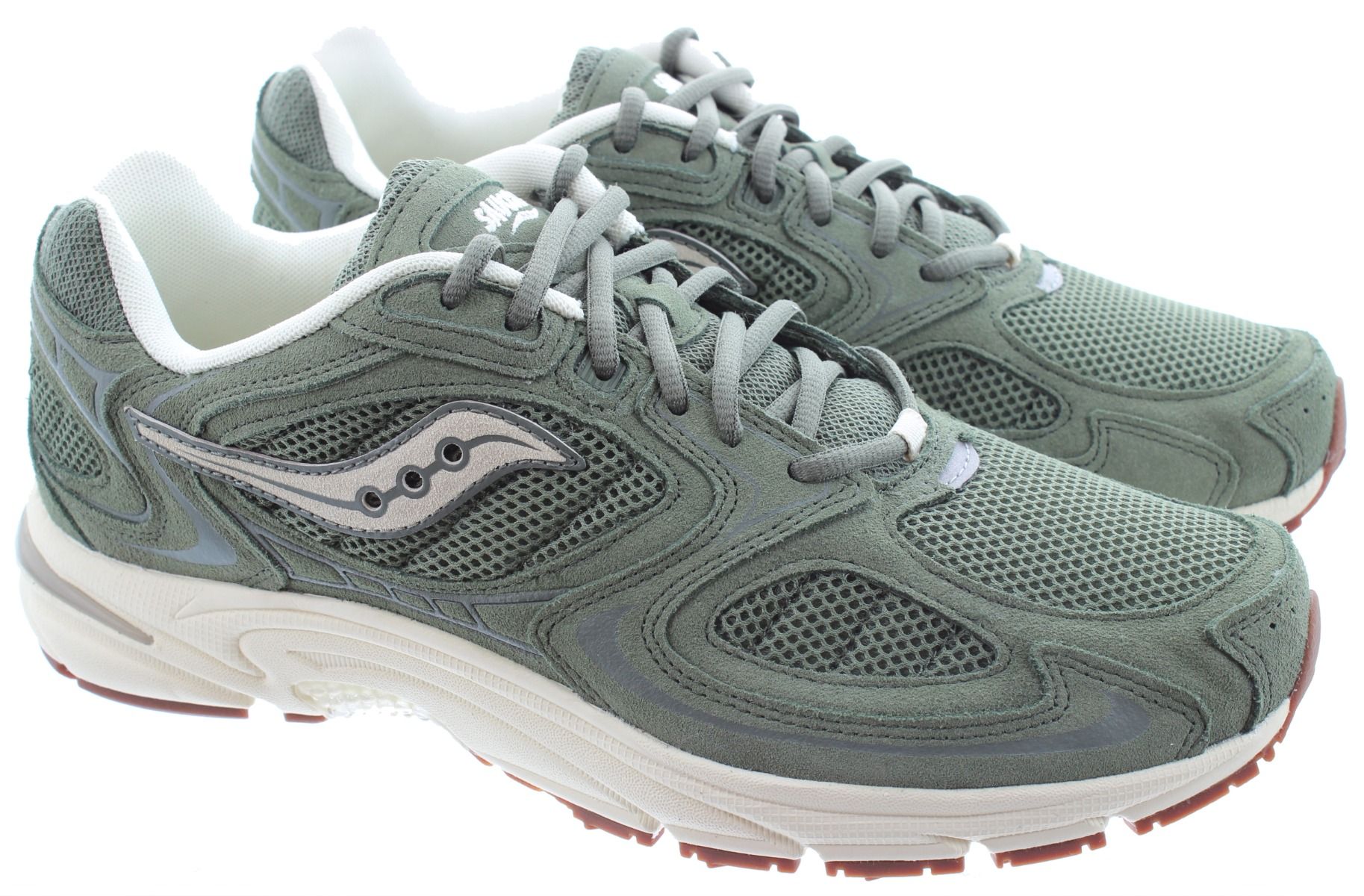 Saucony Jazz Unisex - Scarpe Retro Running Grigio/verde - Taglia 47 (UK 11.5) - Modello 2044-394