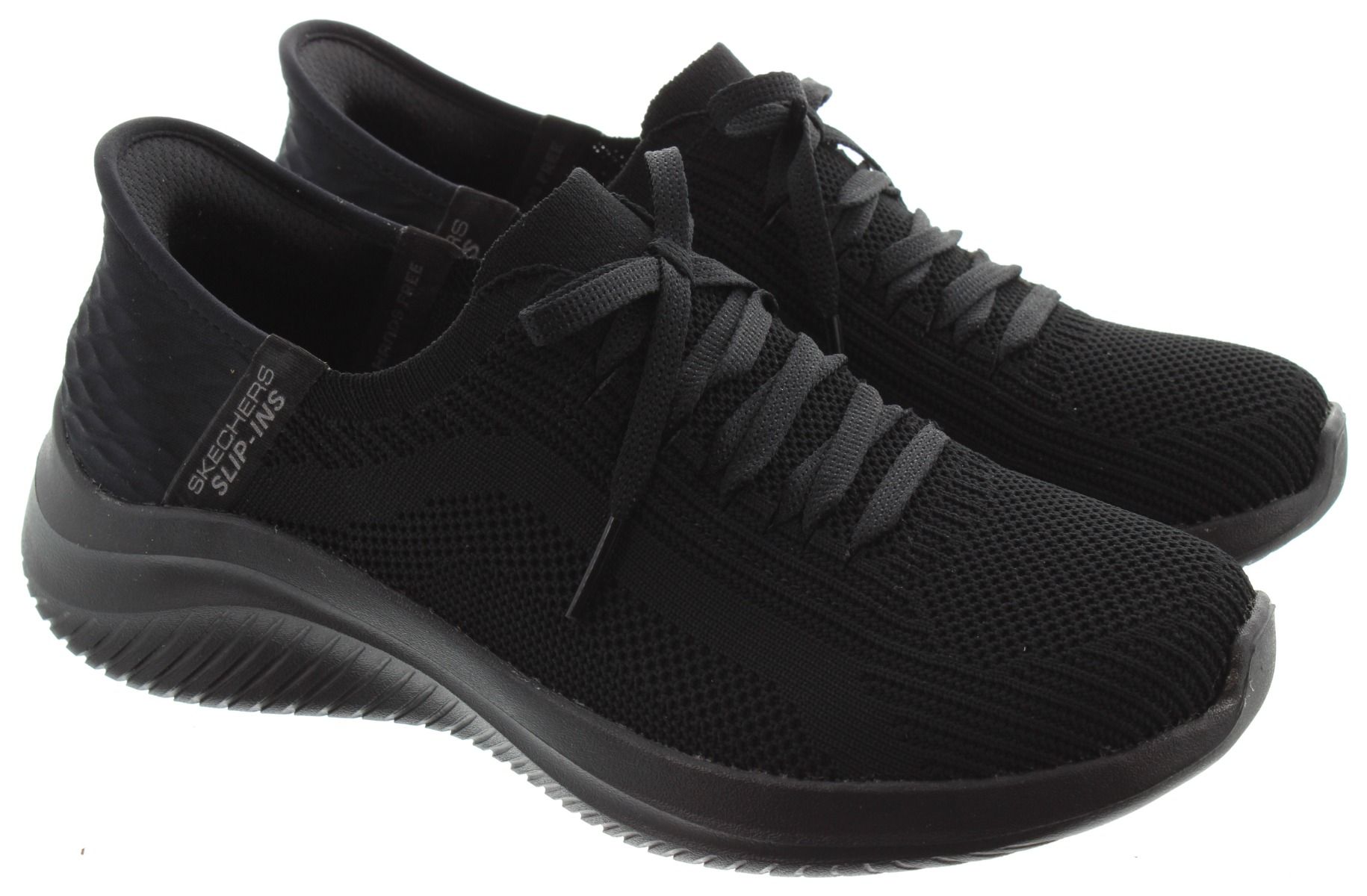 Black Skechers Ultra Flex For Women Ladies Slip-Ins Ultra Flex