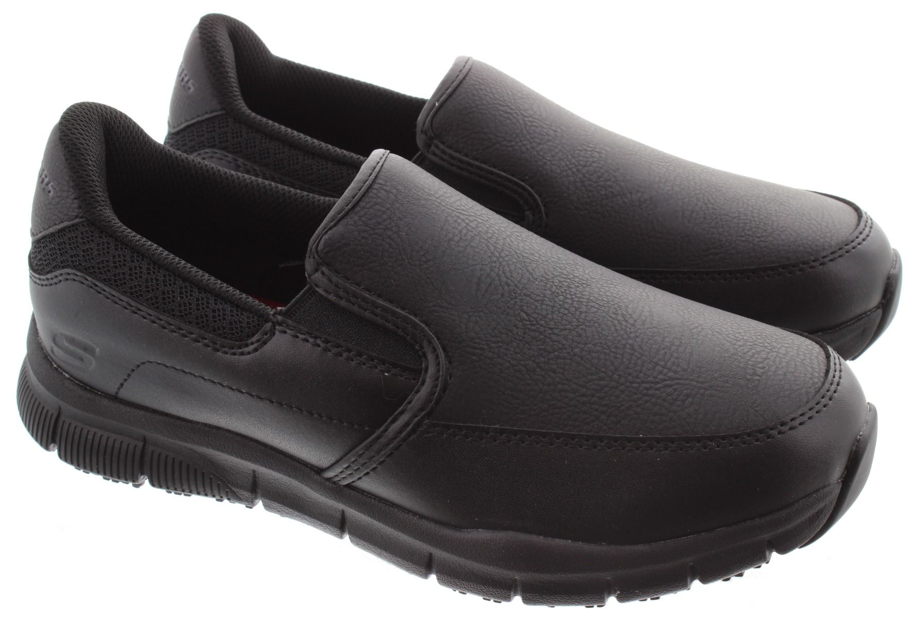 Ladies 77236EC Work Slip Resistant Slip On Shoes In Black
