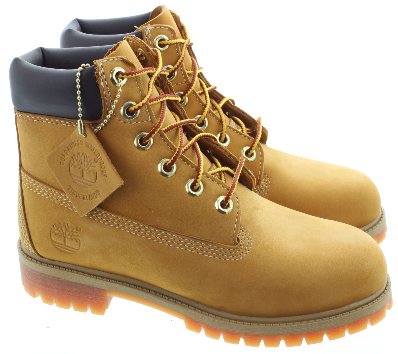 Timberland Kids Authentic 6 Inch Lace Boots In Wheat in Wheat