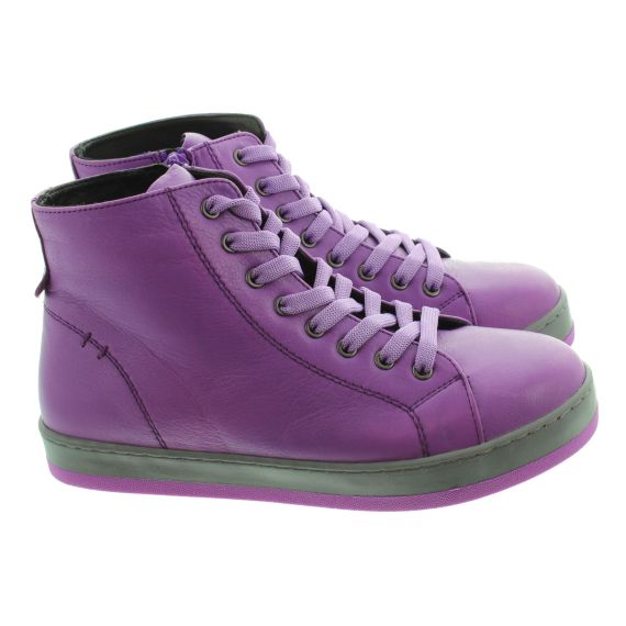 ADESSO Ladies Yankee Lace Ankle Boots In Violet 
