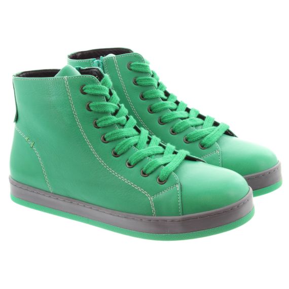 ADESSO Ladies Yankee Lace Ankle Boots In Green