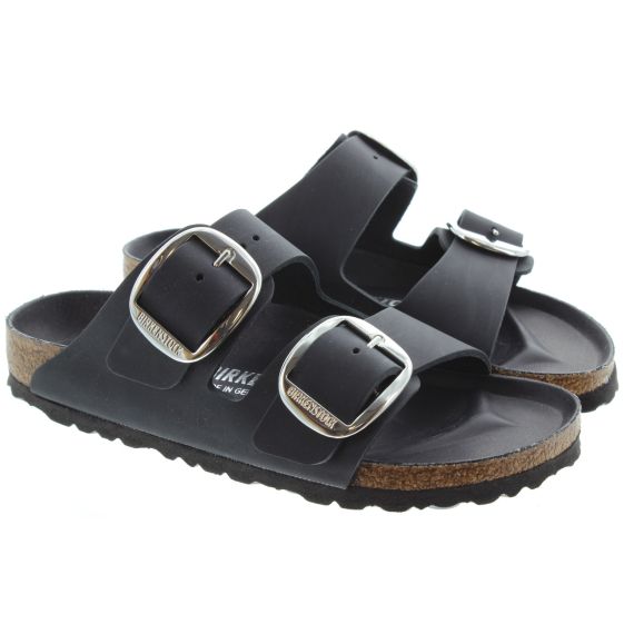 BIRKENSTOCK Ladies Arizona Big Buckle Leather Sandals In Black