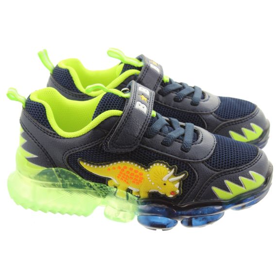 BULL BOYS Kids AL2205 Triceratops Trainers In Blue 