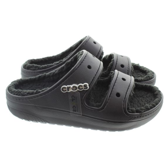 CROCS Adults Classic Cozzzy Sandals In Black 