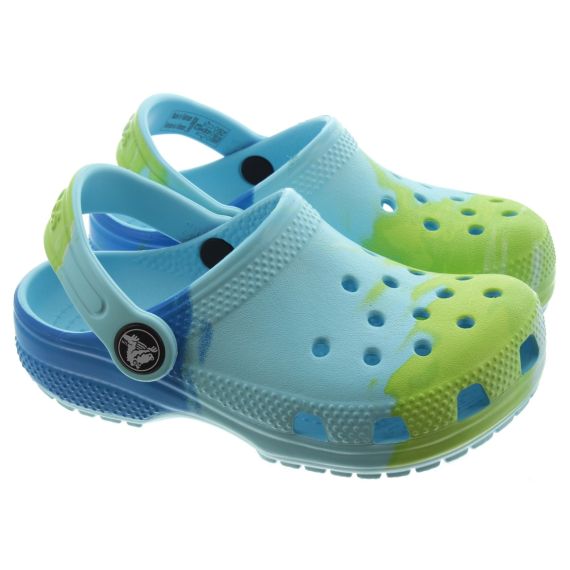 CROCS Kids Classic Ombre Crocs Clogs In Arctic Blue 